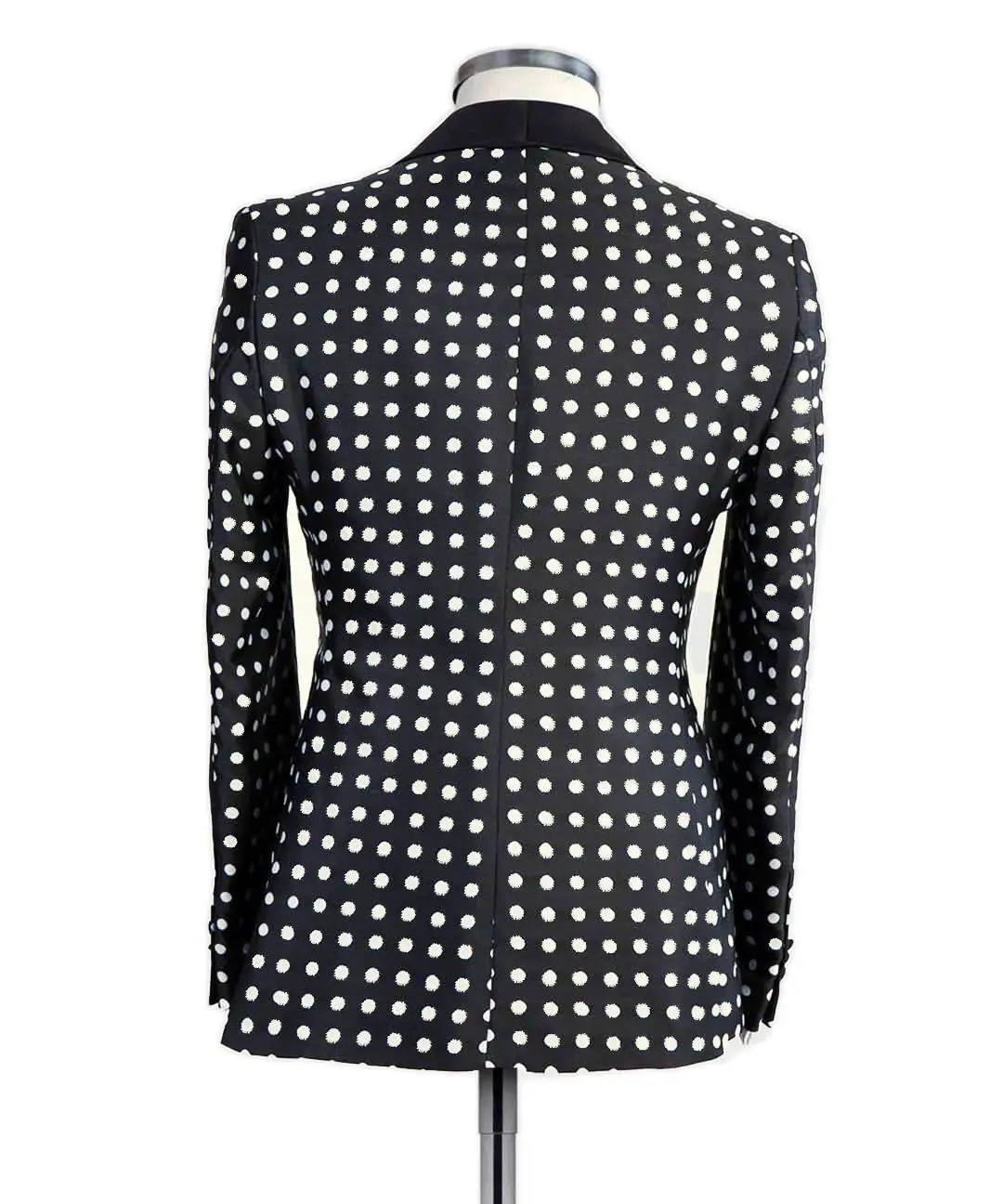 Men Suits Slim Fit Wedding Tuxedo Customized Wedding Party Formal Occasion Polka Dot Groom Tailor-Made Plus Size Blazer Jacket