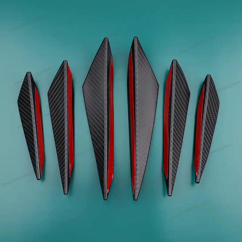 For Auto Supplies Bumper Carbon Fiber Pattern Air Knife Extended Universal Spoiler Anti-collision Strip