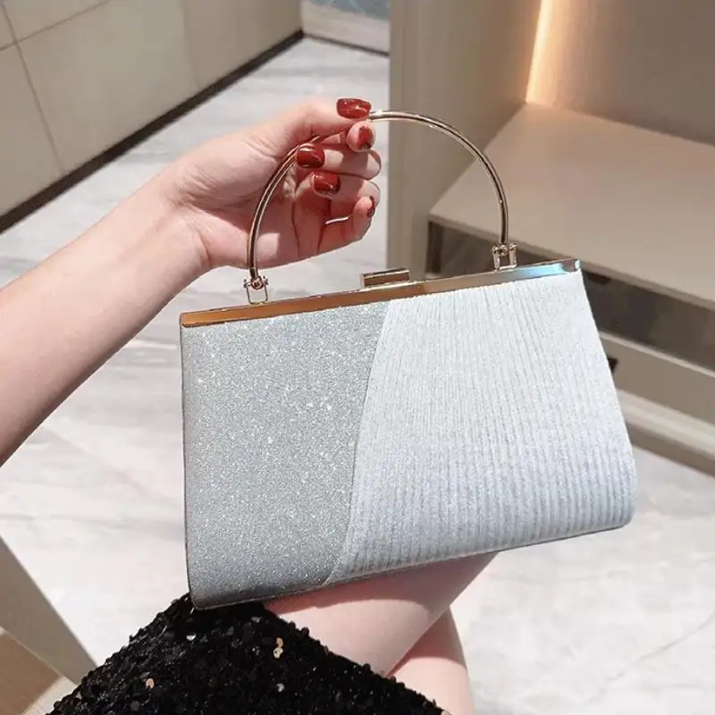 

New shiny banquet handbag, crossbody evening dress bag, ktv princess bag, socialite handbag, large-capacity women's bag