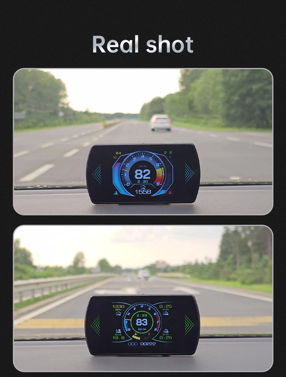 P12 Auto Head Up Display Für HUD OBD Digital Geschwindigkeit Meter On-Board-Computer Mit Übergeschwindigkeit Alarm Wasser Temp meter Spannung RPM – Detail 17