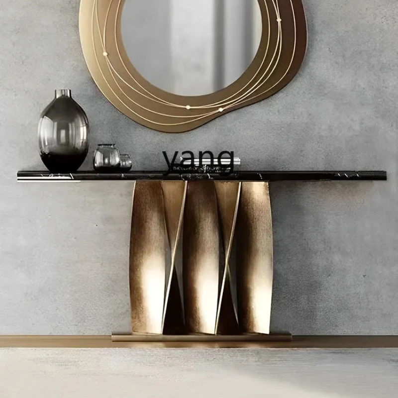 

yjq light luxury stainless steel strip entrance corridor against the wall