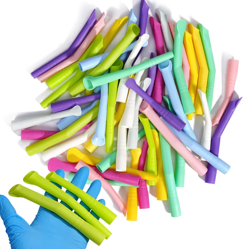 

10Pcs Dental Autoclavable Strong Suction Tips Dental Duckbill Evacuation Tips Aspirator Saliva Tube Suction Tips Dental Material
