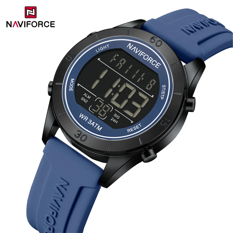 

NAVIFORCE модные спортивные женские часы с ЖК-цифровым дисплеем 30 м водонепроницаемые удобные наручные часы с силиконовым ремешком Relogio Feminino