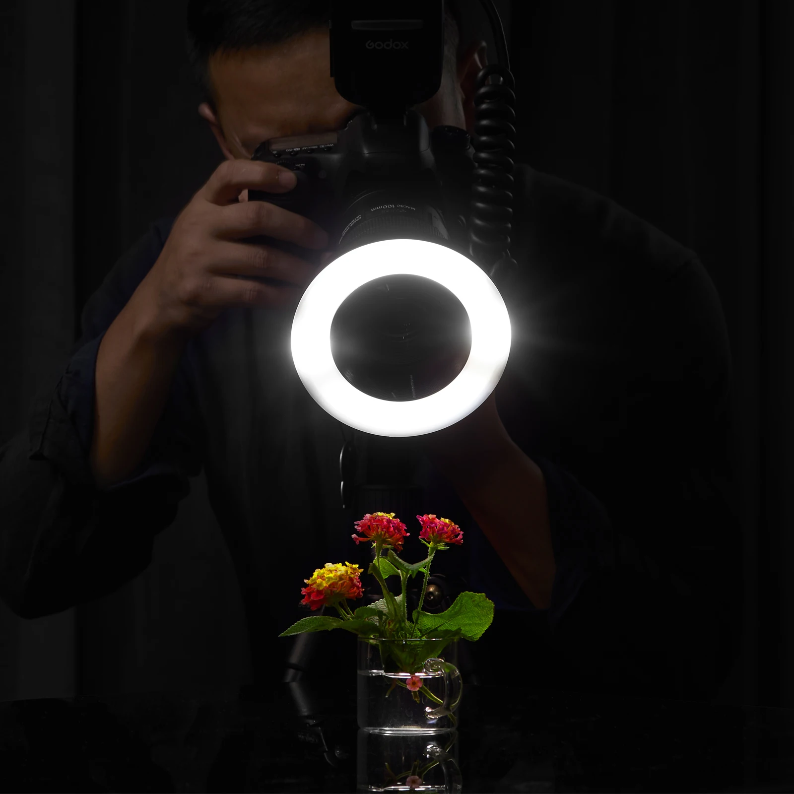 Godox MF-R76 RING76 5000K 매크로 LED 링 라이트 스피드라이트 플래시 라이트, 소니 캐논 니콘 카메라 5D 6D 7D 60D 70D 80D D850 A7MIV