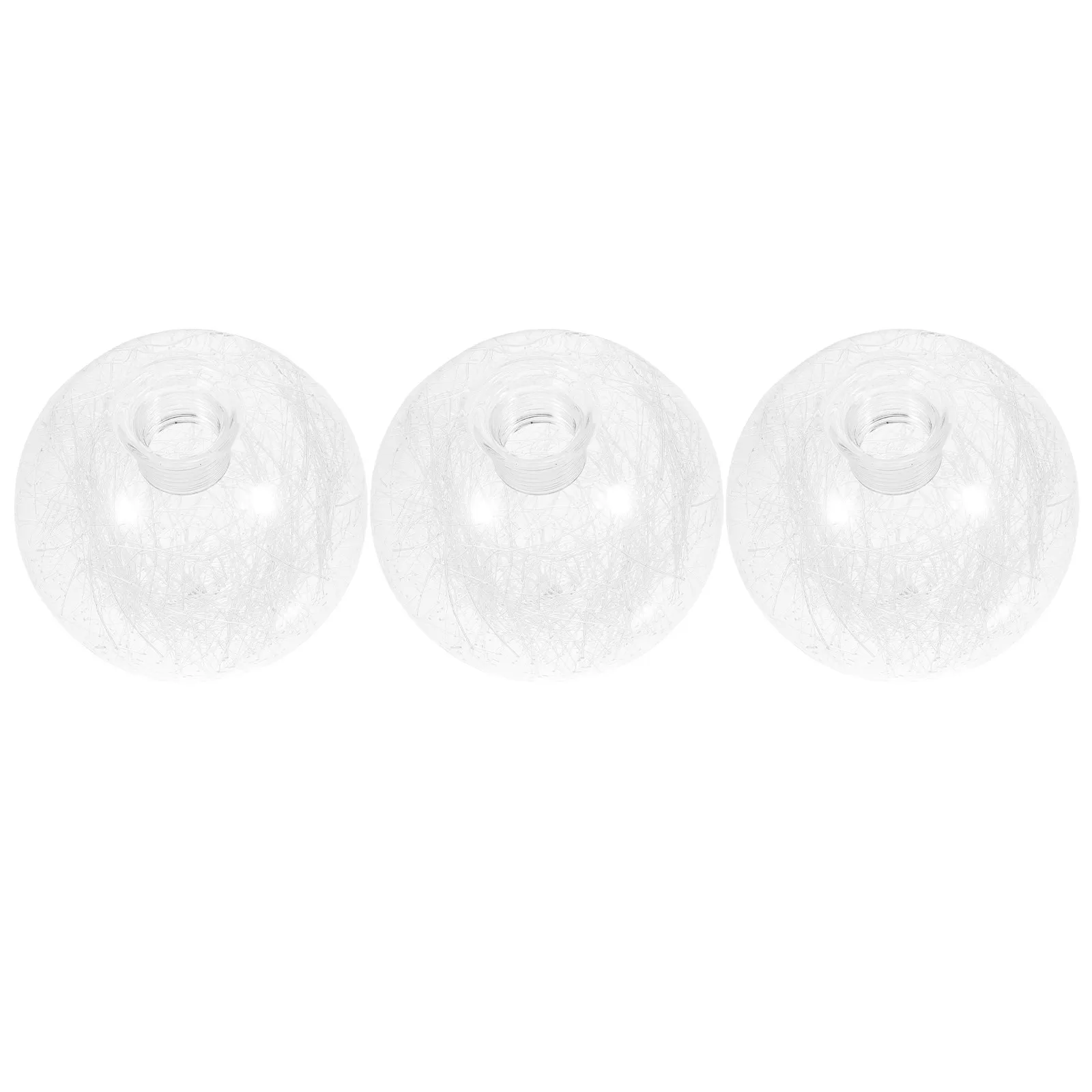 3Pcs Glass Lampshades Clear Globe Replacement Ceiling Light Glass Cover Replacement Bulbs Floor Globes
