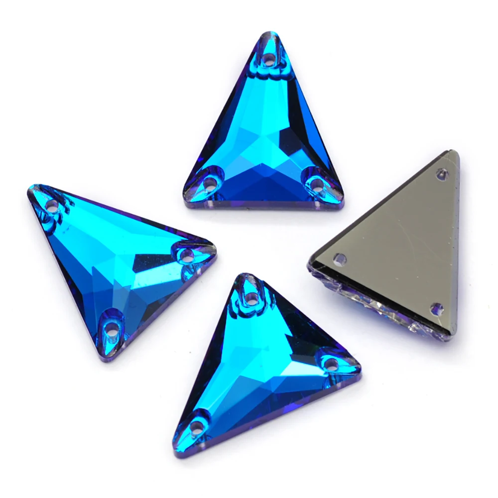 Pubrilex Bermuda Blaues Strass-Set K9 Kristall Abgeschrägte Aufnähsteine für Kleidungsstücke, Hochzeitskleider, Dekorationen in Allen Formen – Detail 8