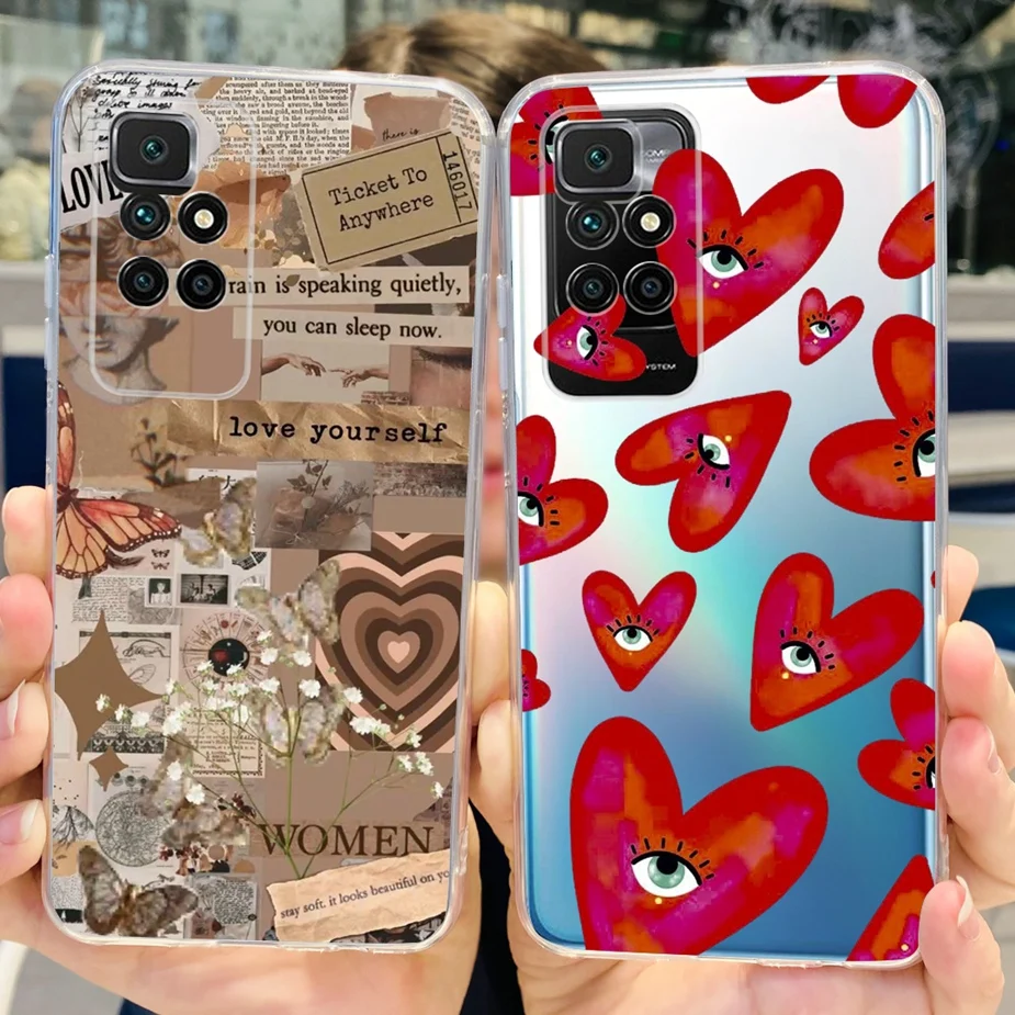 For Xiaomi Redmi 10 Case Cute Fashion Painted Cover Clear Silicone Soft Fundas Phone Case For Redmi10 Redmi 10 Prime 2022 Bumper