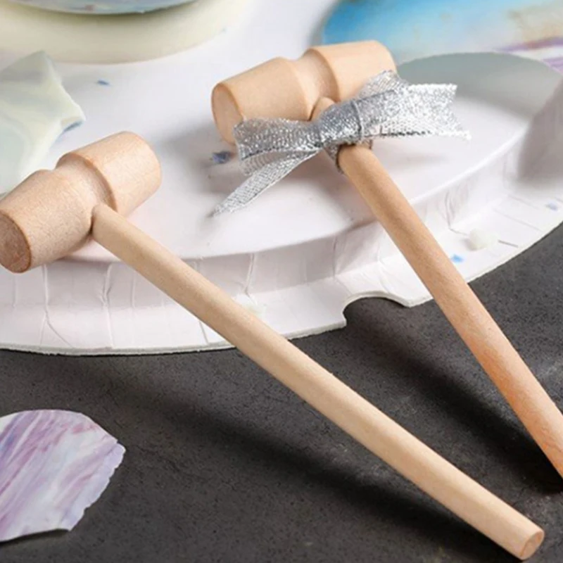 30PCs Mini Wooden Hammer for Lobster Crab and Other Shellfish,Solid Wood Mini Mallet Knocking Planet Cake Wooden