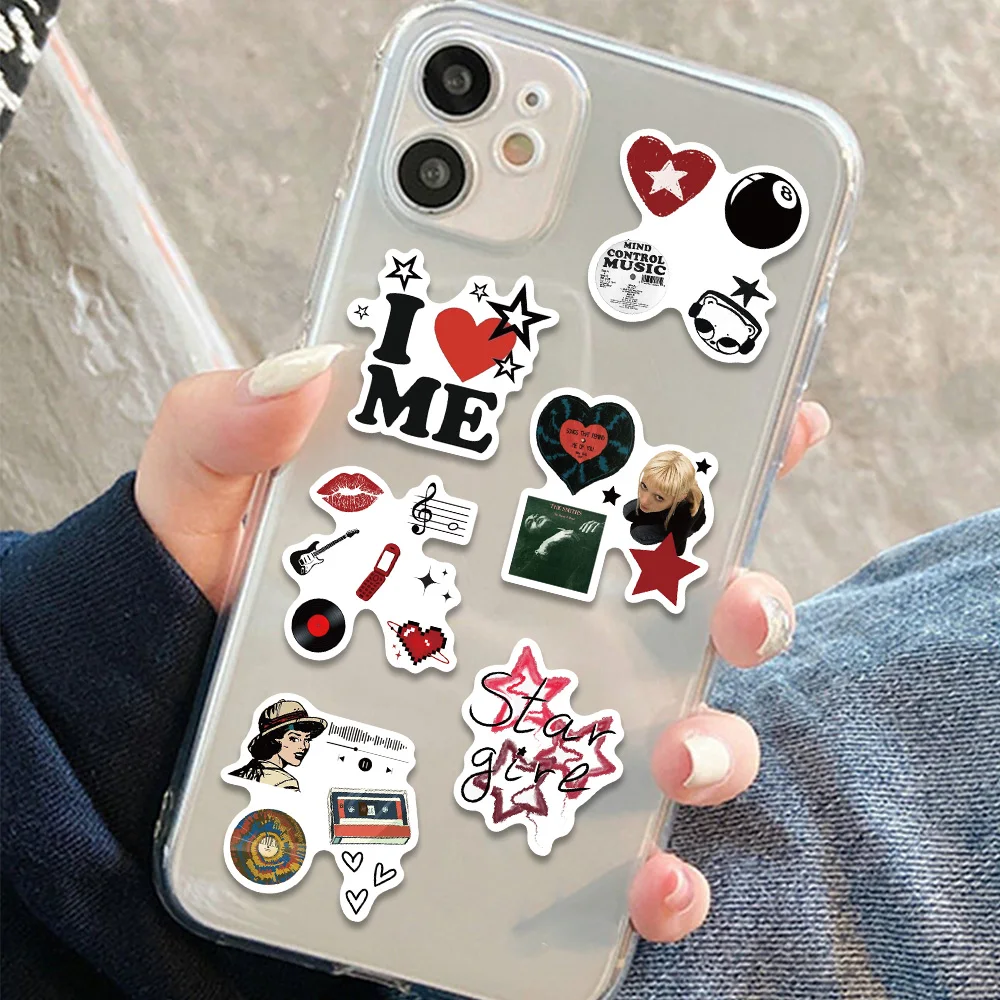 50pcs Downtown Y2K Girls Stickers INS Style Cool Decals For Kids Water Bottle Laptop Suitcase Skateboard Guitar Phone Stickers