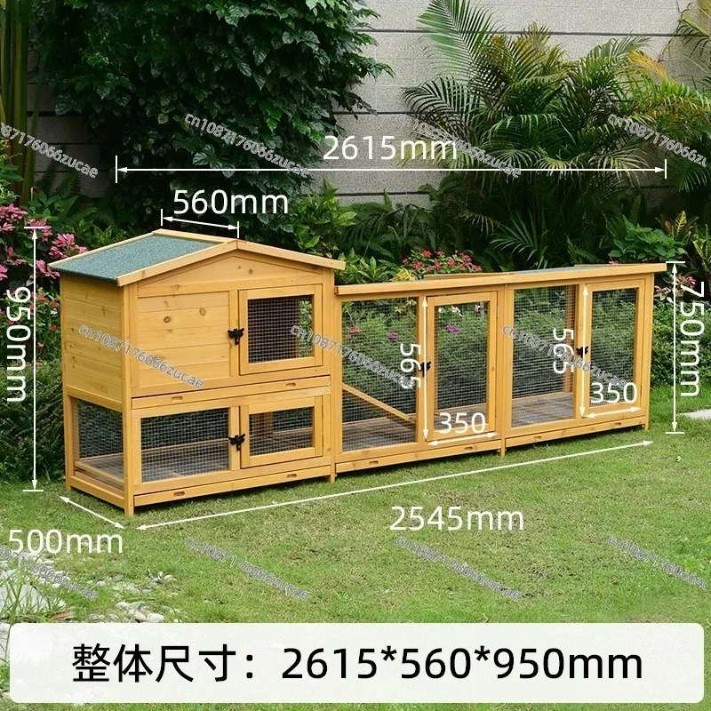 

Urine-proof Deluxe Double Deck Pet Cage for Dutch Pig Guinea Pig Pigeon Rabbit Hutch Outdoor Large Chicken Coop Pet Cages