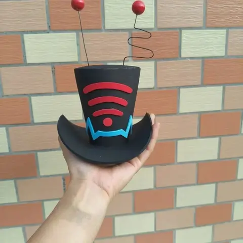 Voxs Hat Model Figurine Cosplay Prop Helluvaed Bossed Hazbined Hotels Character Accessory Top Hat Antennae Anime Cosplay Party