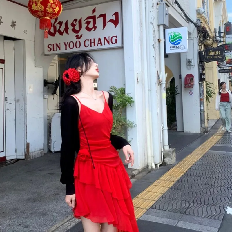 New fashionable halter vacation style cinched skirt