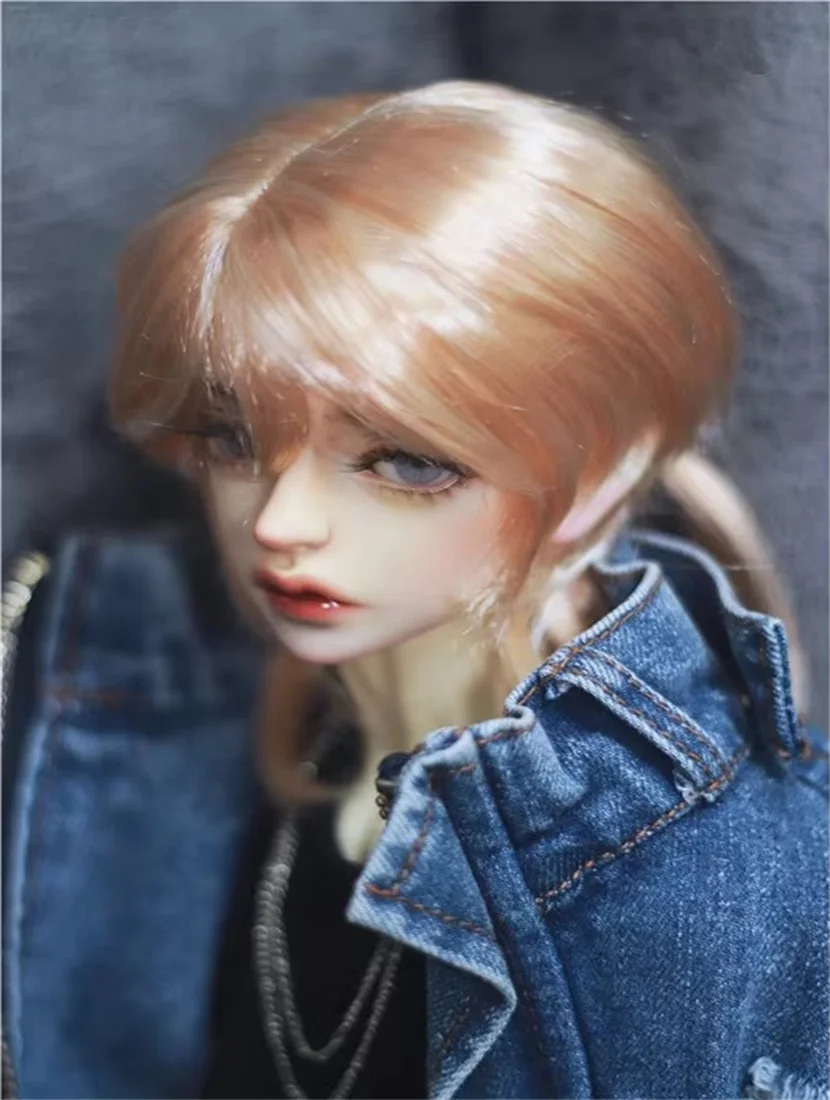 Bjd Pop Pruik Geschikt Voor 1/31/41/6 Oom Size Fashion Cool Knappe Gevlochten Melk Zijde Goede Pull valse Haar Bruin Zwart Orange