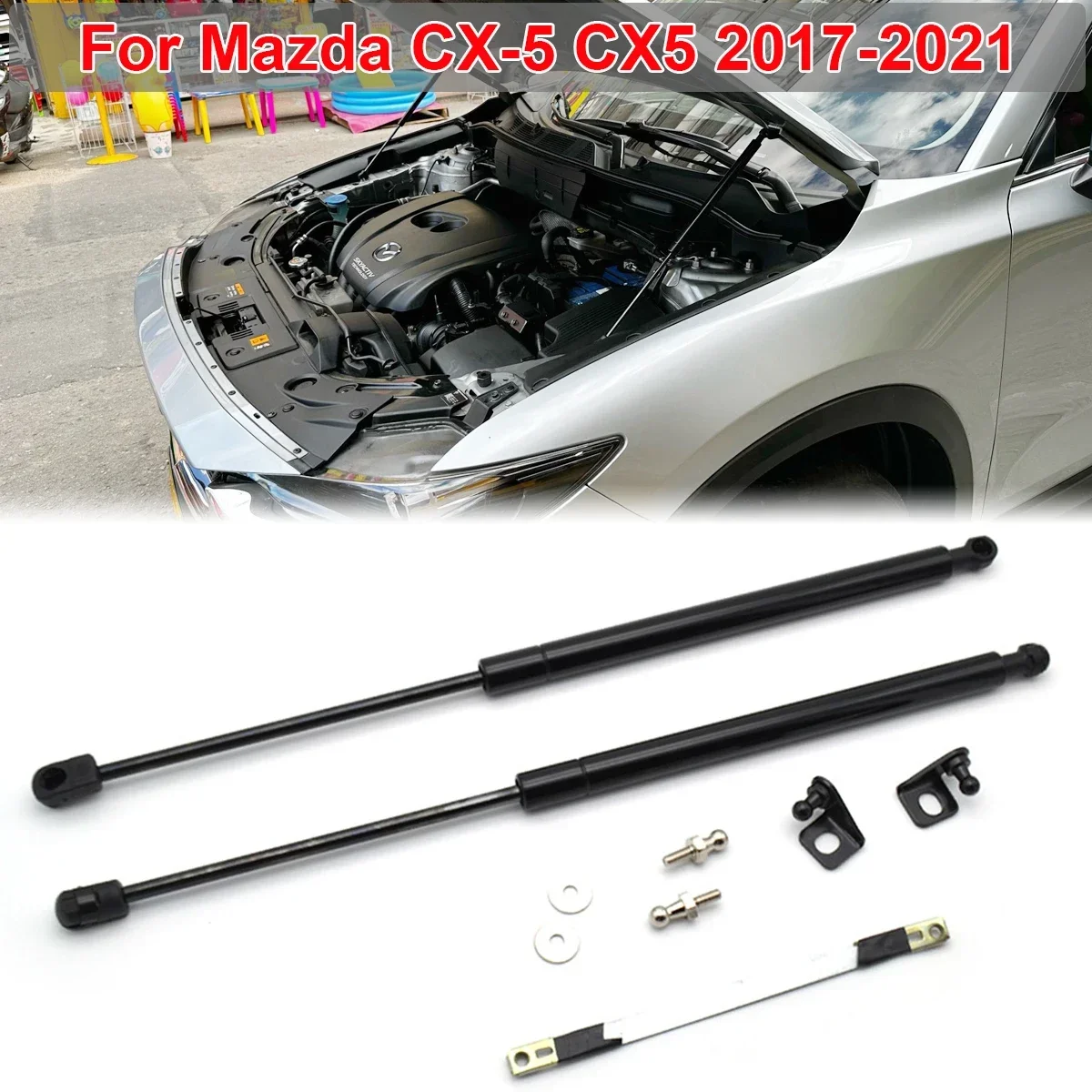 Front Hood Bonnet Gas Strut Bar Spring Support Lift Rod Shock For Mazda CX-5 CX5 2017 2018 2019 2020 2021 KF Car Accessories