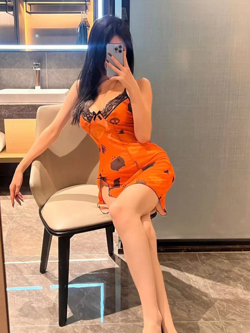 Sexy novo impresso halloween suspender vestido dormir sexy vestido elegante tanque mini vestido com decote em v doce feminino 2024 novo topo d2sc