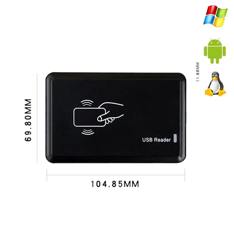 125Khz Em4100 Tk4100 Rfid Sleutel Duplicator Rfid Lezer Schrijver Nfc Lezer Rfid Duplicator Met Usb Alleen Lezen, Ondersteuning Windows Linux