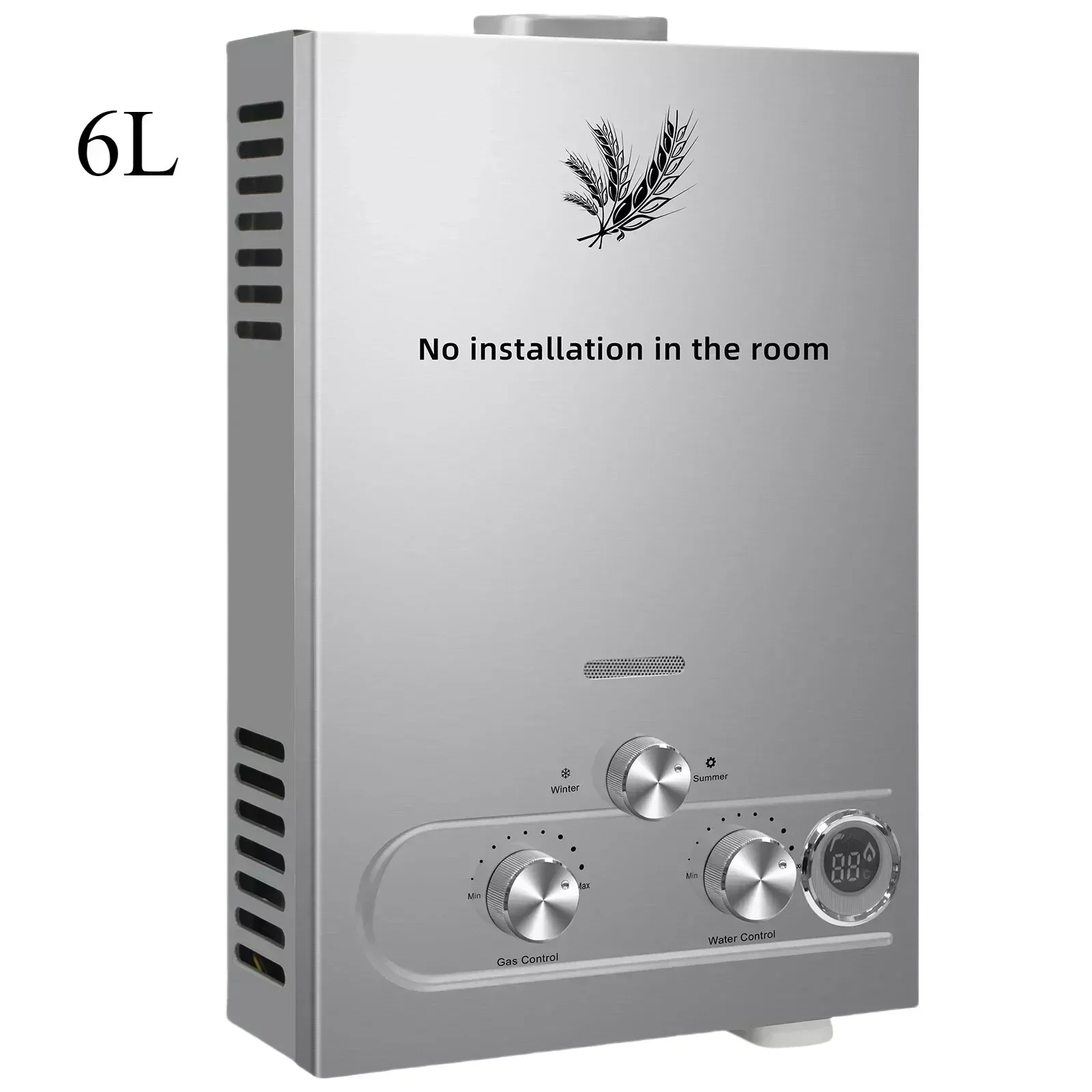 VEVOR LPG Boiler 6L 8L 10L 12L 16L 18L Vloeibaar Petroleum Gas Propaan Butaan Rvs Tankless Boiler
