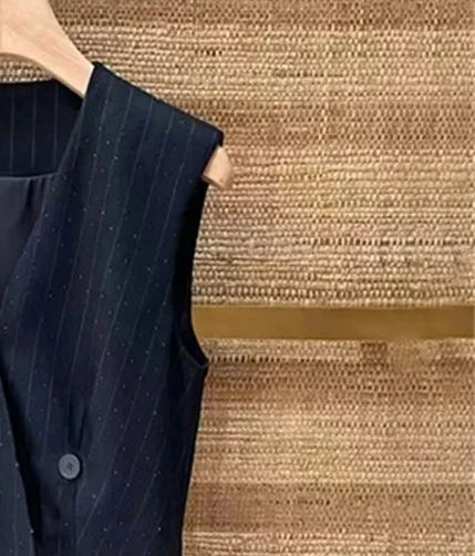 Elegante zweiteilige Anzüge für Damen im Herbst und Winter 2025, langärmelige Anzugjacke oder schmales Westenkleid