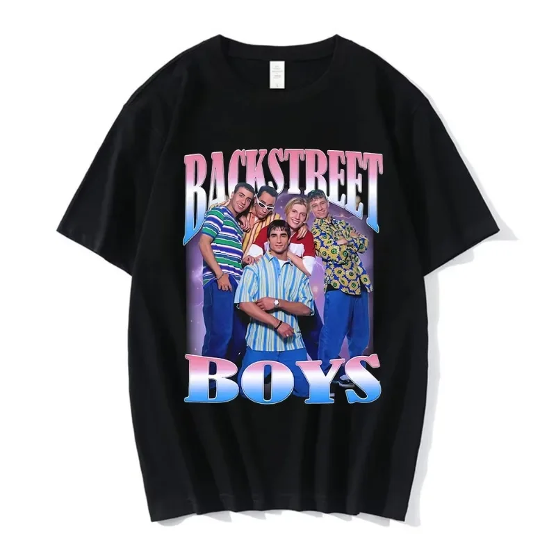 

Backstreet Boys Graphic Print T-Shirt 90s Vintage Boy Band T Shirt Hip Hop Gothic Oversized T-Shirts Streetwear
