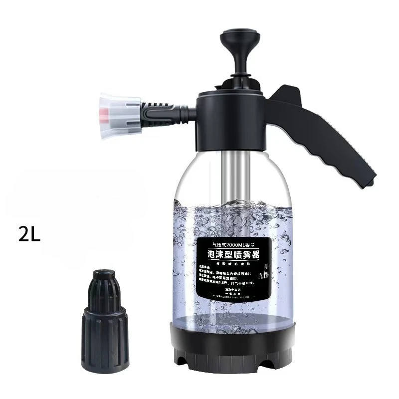 

Hand Pump Foam Sprayer with 3 Types of Nozzle Hand Pneumatic Foam Cannon Snow Foam Car Wash Spray Bottle Car Window Cleaning 2L