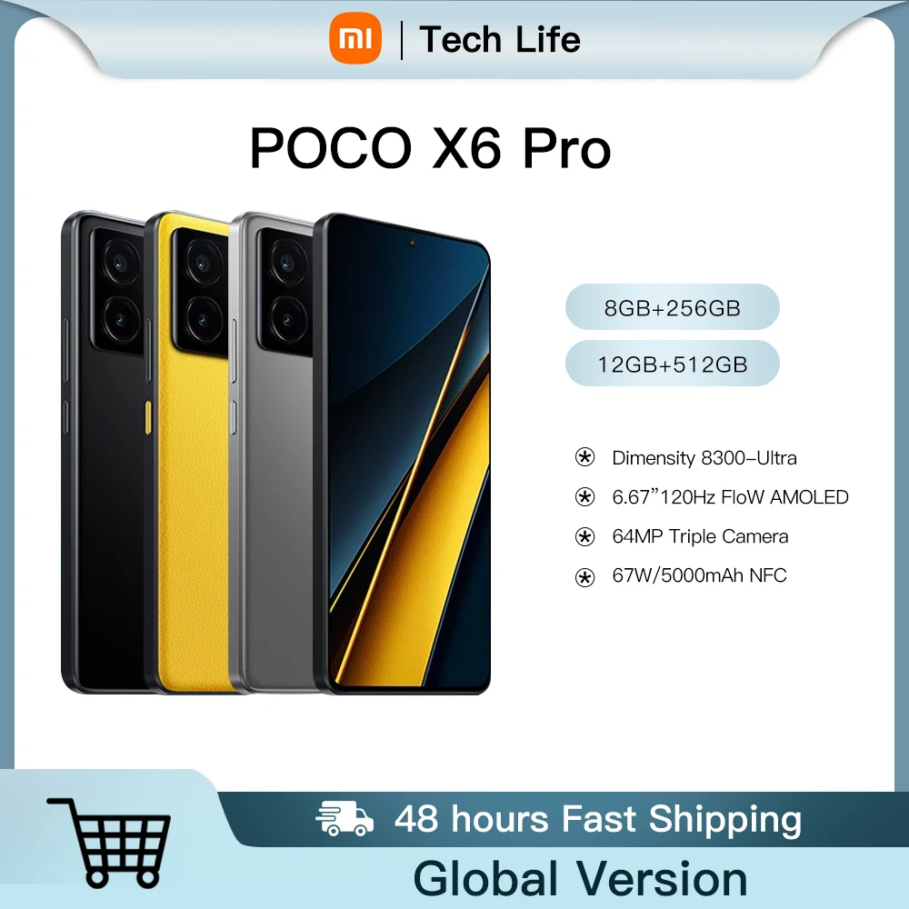 Global Version POCO X6 Pro 5G IVA incluidas Smartphone Dimensity 8300-Ultra 6.67