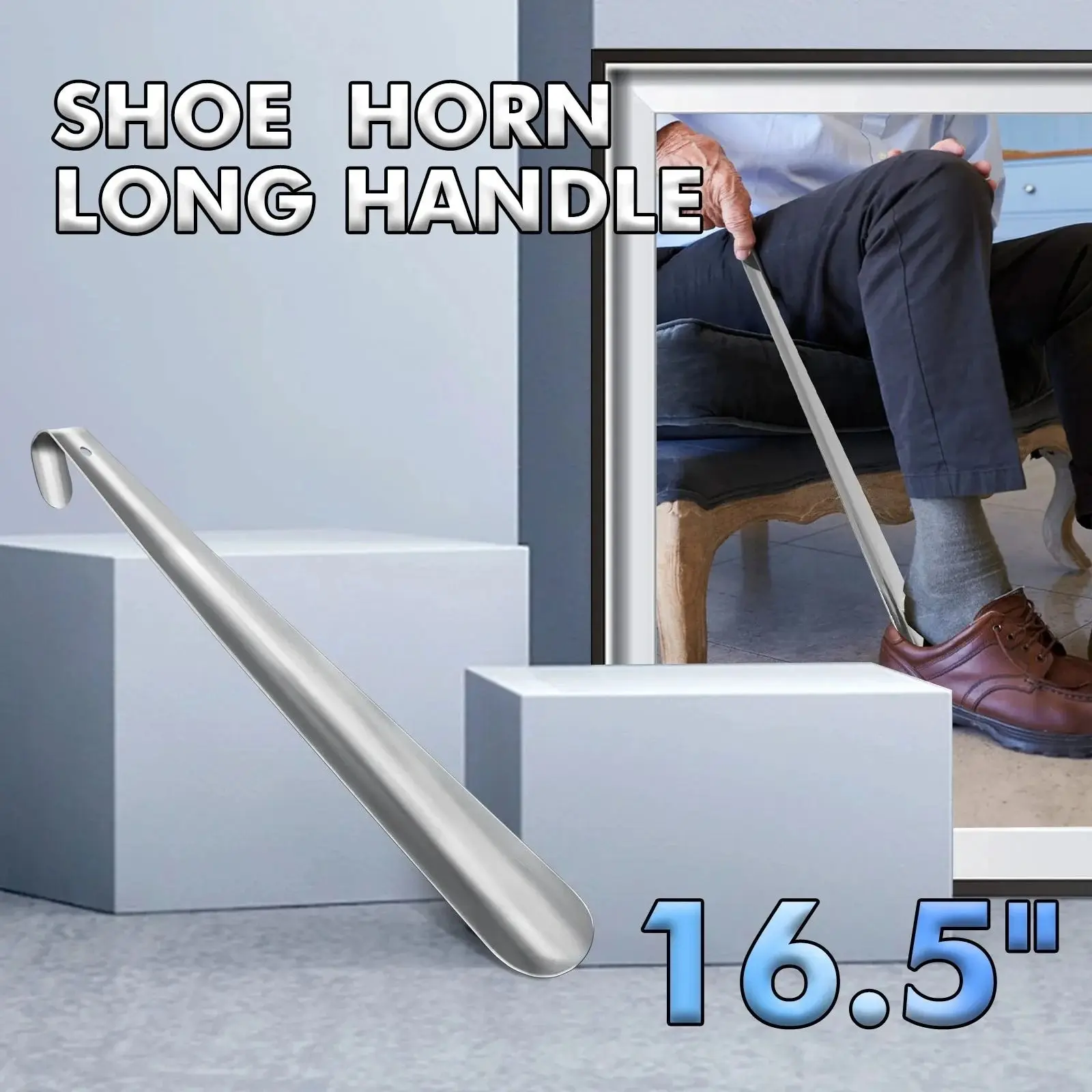 Metal Extra Long Shoehorn Professional Shoe Wearer Shoes Lifter Shoes Spoon Lazy Does Not Bend Shoe Draw Helper Shoe Spoon