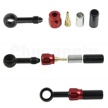 Freio banjo montagem remover alumínio moto hidráulico reforçado freio embreagem linha de mangueira óleo an3 para motocicleta atv dirt bike buggy