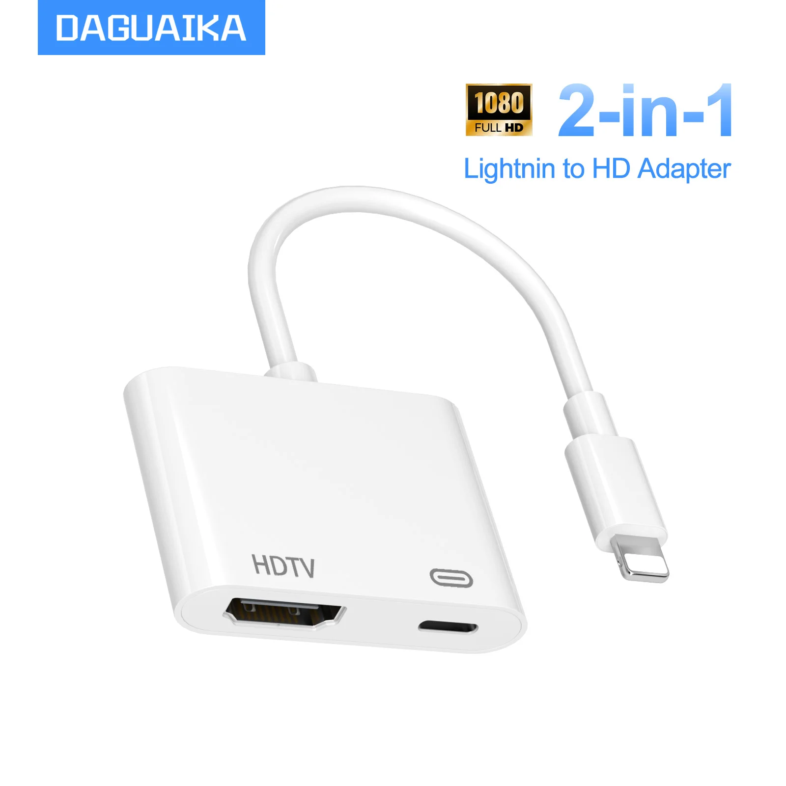 

HD 1080P Phone To HDTV Projection Cable Adapter Audio Sync Screen Connector For Lightning To HDTV-Compatible Adapter