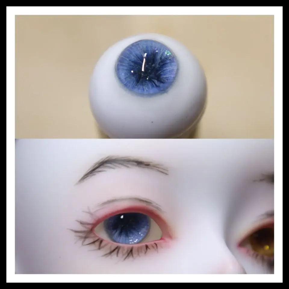 12mm/14mm/16mm Olhos de Resina Verde Roxo Azul DIY Olhos Handmade Eyeball Boneca Acessórios Para 1/6 1/8 1/3 BJD boneca