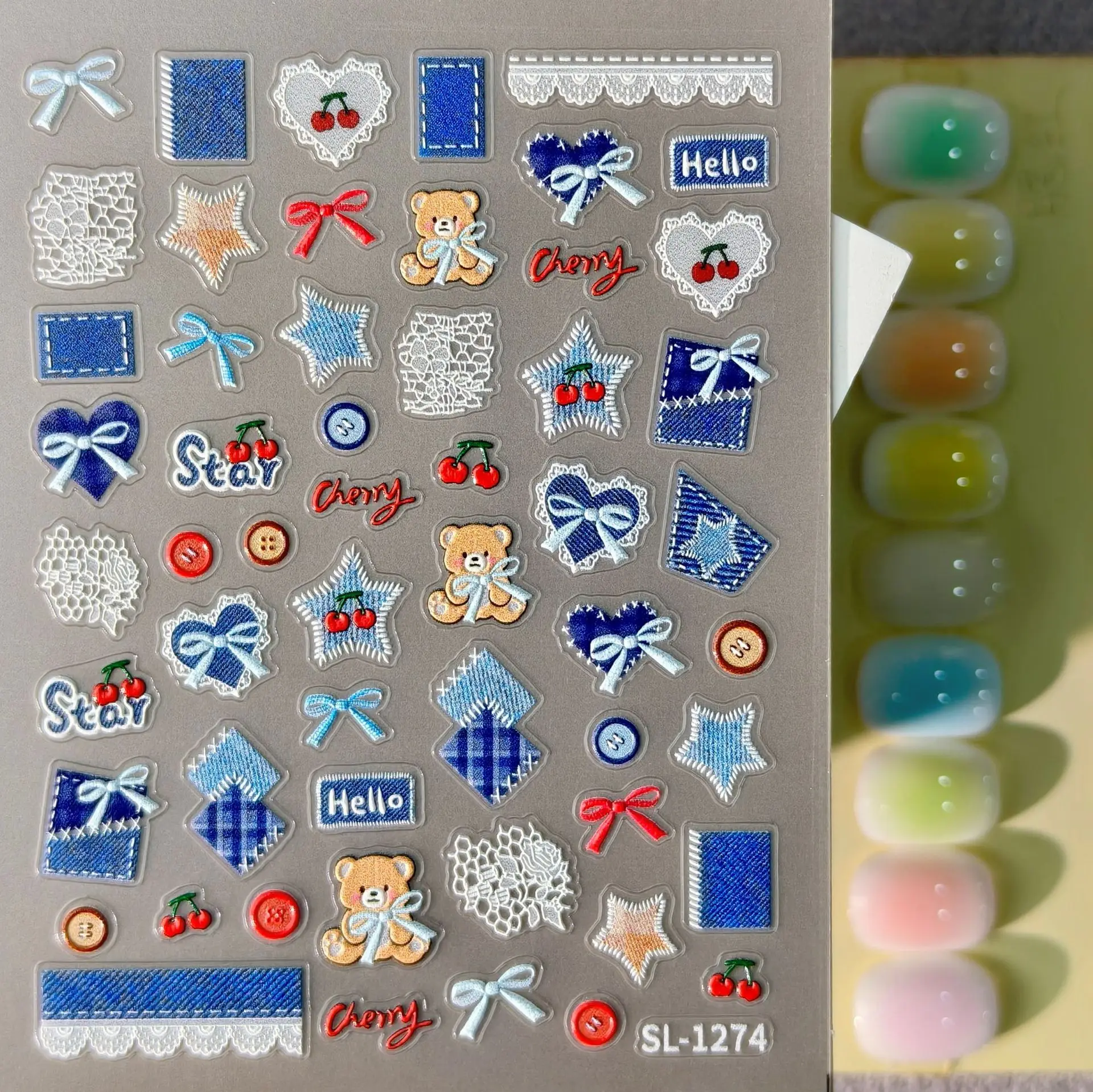 1 Set di Adesivi 5D in Rilievo - Nail Art Denim recensione e prezzo