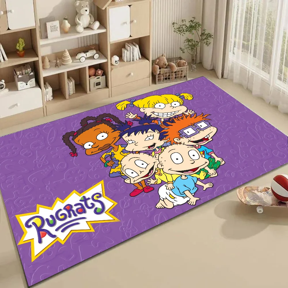 1pc Cartoon Rugrat Anime Bathroom Absorbent Mats Anti-Slip Mats Home Decor Supplies Carpets Home Kitchen Floor Mats