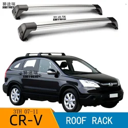 2 pcs For Honda CR-V 3TH SUV 2007-2011CRV 2008 2009 2010  Fixed poin roof rack roof bar car special aluminum alloy belt lock Led