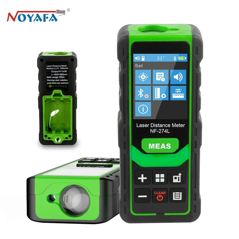 Noyafa NF-274L Green Laser Distance Meter 60M 100M Rangefinder Laser Tape Range Finder Measure Electronic Level Test Tool