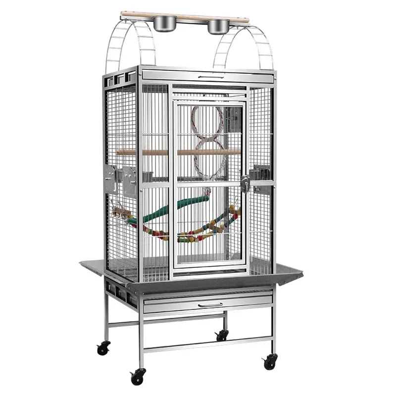 

Luxury jaula Perroquet Strong Metal Animal Parrot Cage Large Bird Playtop Breeding