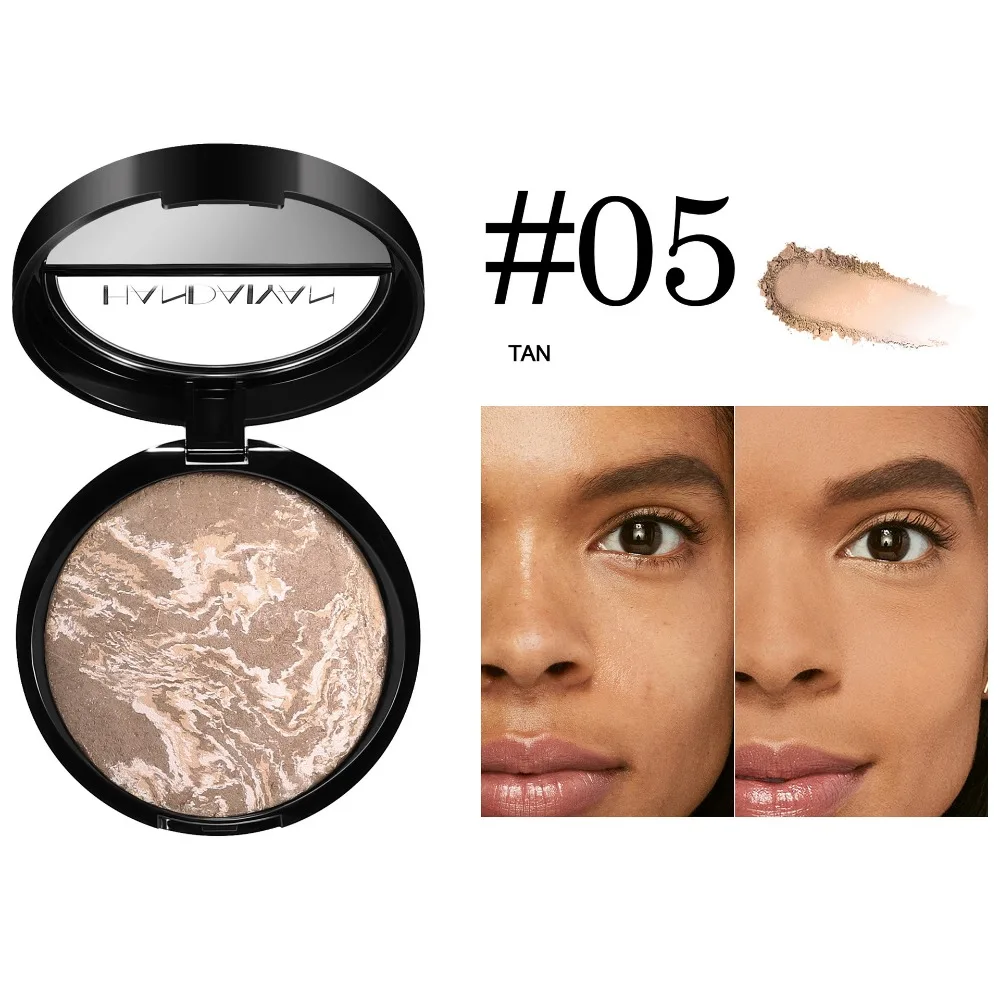 

Shimmer Face Oil-control Pressed Powder Concealer Marble Color Scheme Setting Powder Cream Sweatproof Oil Control