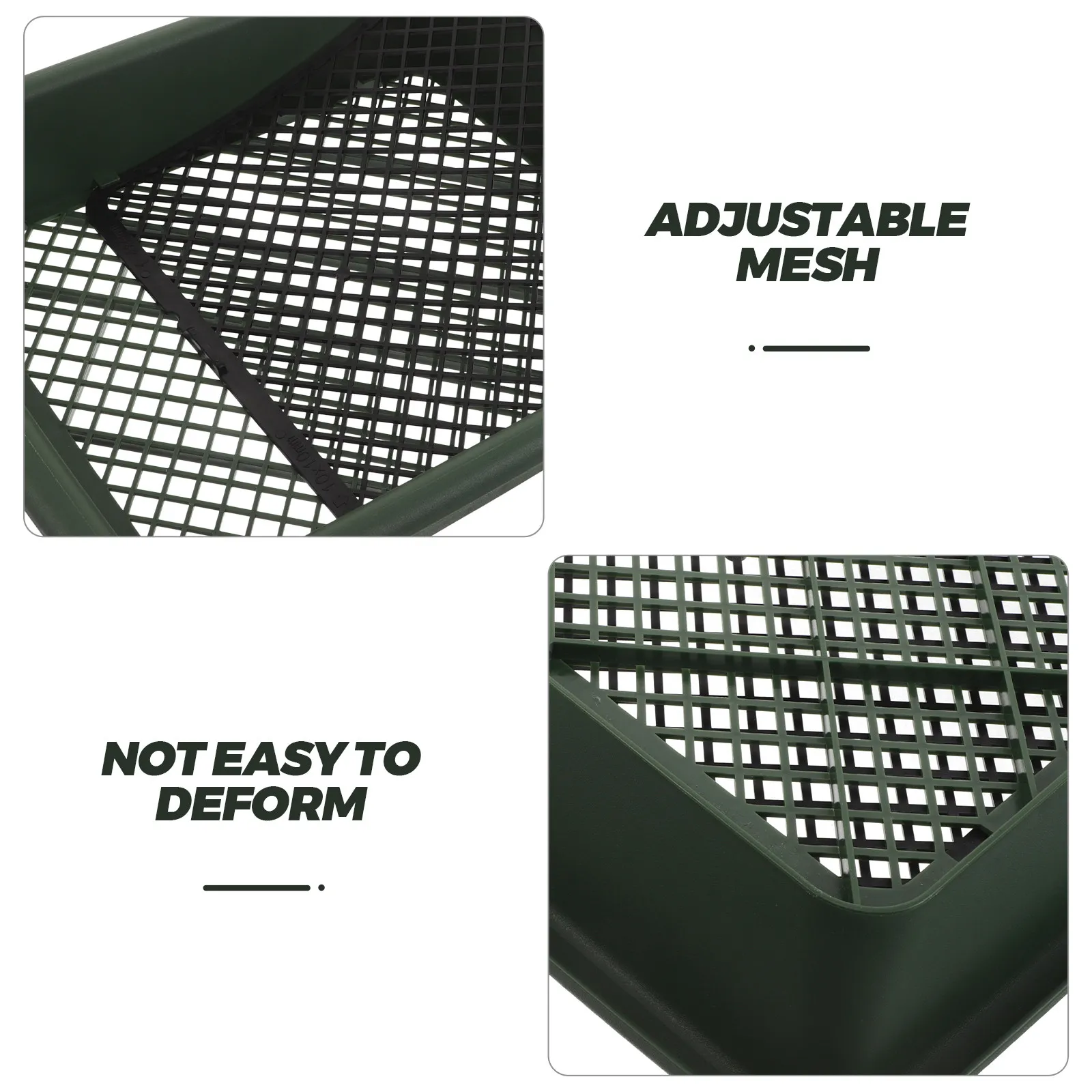 Garden Soil Sifter Adjustable Mesh Plastic Lightweight Soil Sieve for Sand Gravel Compost Gardening Landscaping Tool
