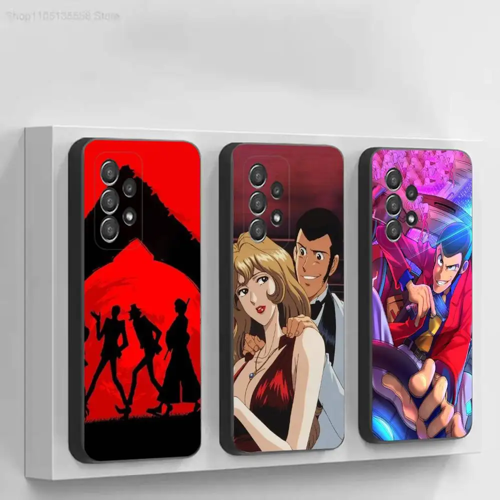 A-Anime L-Lupin III  Fashion Black Soft Protective Case For Samsung S26 S25 S24 S23 S22 30 21 10 S9 Ultra Plus Lite FE