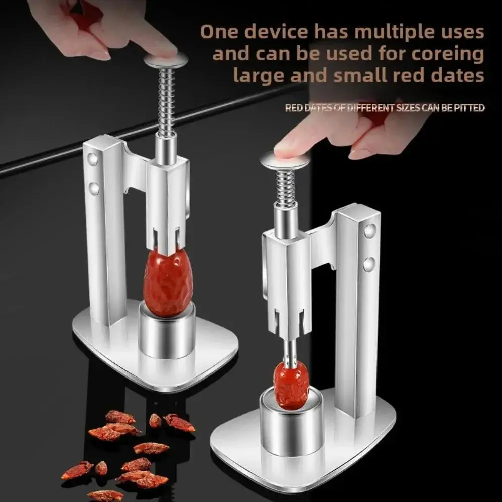 New Stainless Steel Red Dates Corer Manual Jujube Pitter Cherry Olive Fruit Core Remover Seed Push Out Tools Kitchen Tool