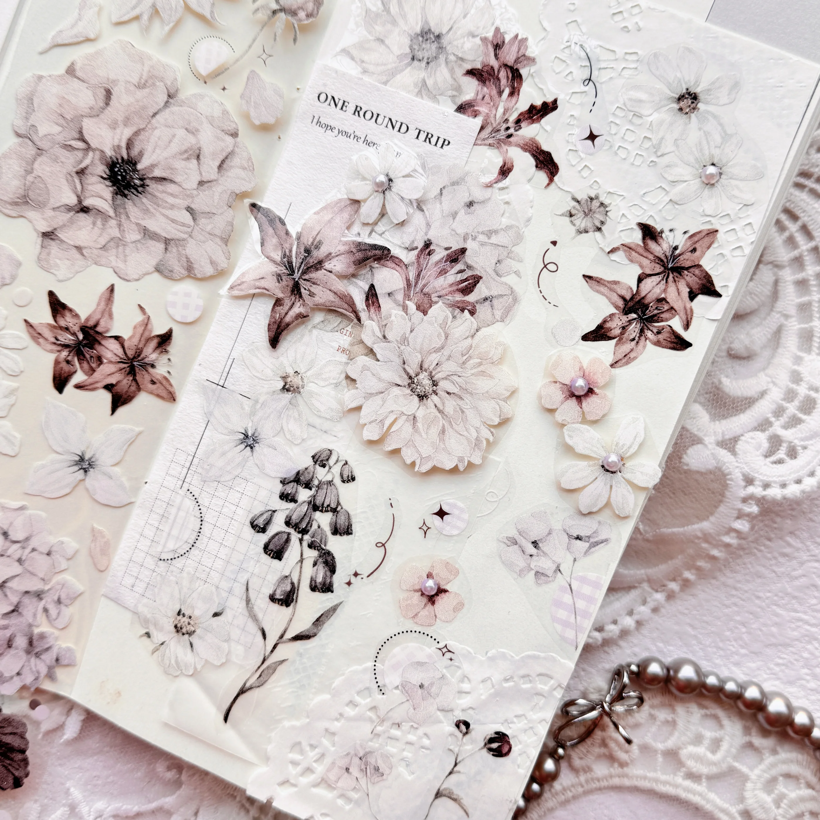 Washi Tape - Wildflowers Planner Journal Decoration Original Floral Design