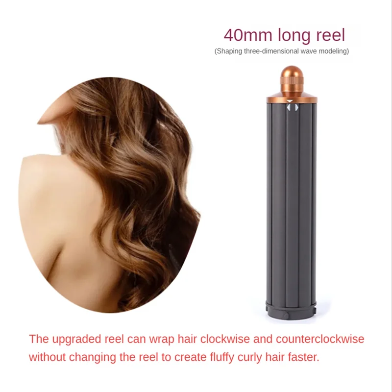 1PCS 2In1 Long Hair Curling Barrels 40MM for Dyson Airwrap Supersonic Hair Dryer Automatic Curling Attachment