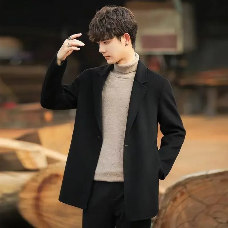 

GELITAYIN Men's Jackets Winter Warm Sales Of Wool & Blends Overcoat Male Coats Fleeced High Quality Trendy Joker Y2k Deals Hot W