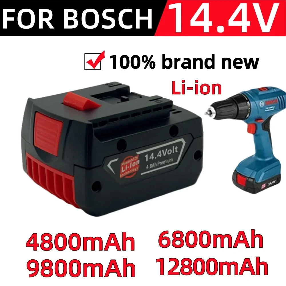 

New 14.4V 4800mAh-12800mAh Power tool battery Cell Pack For BOSCH 4-2-LI BAT607 BAT614G GSR14.4 V-LIN 26614-01 17614-01