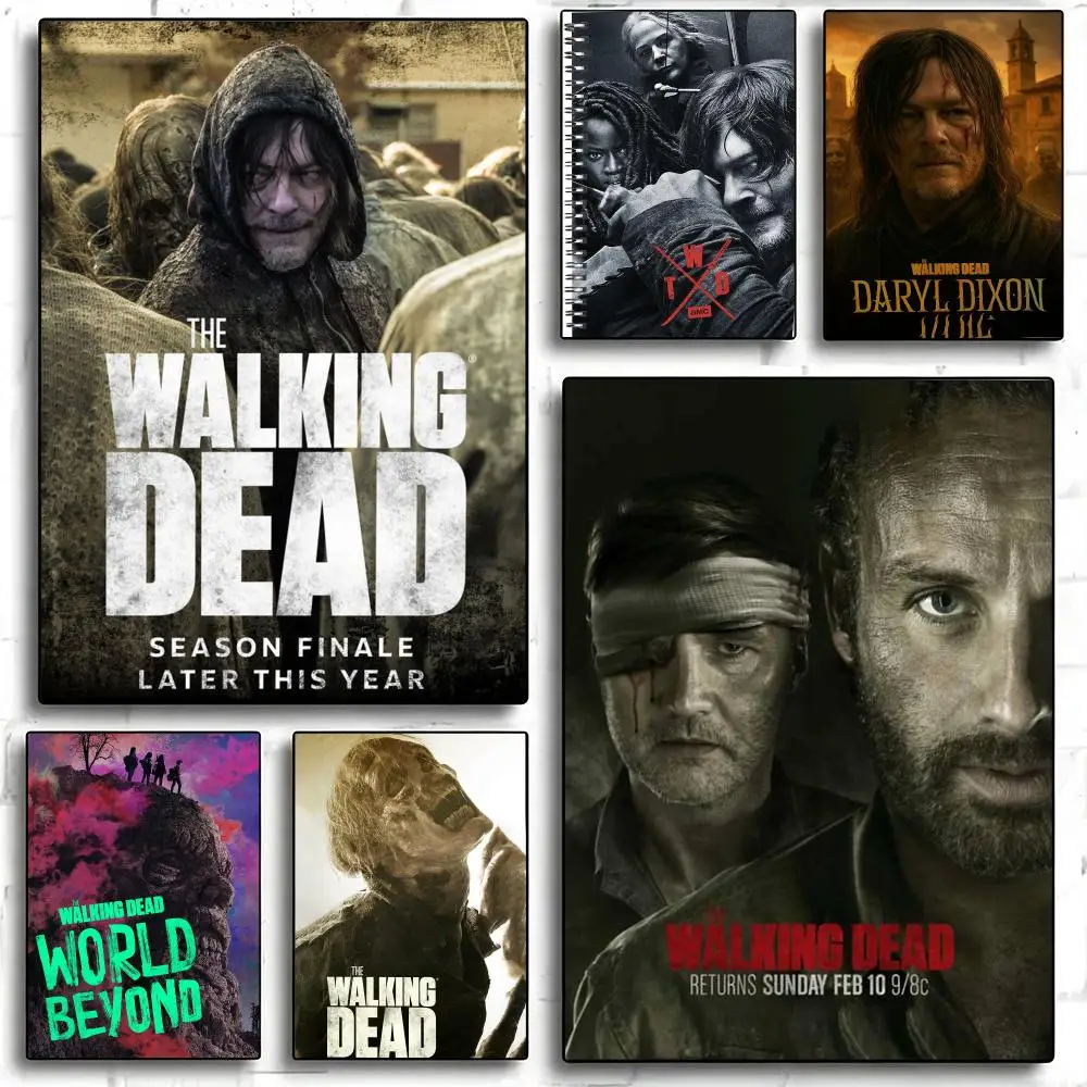 Póster de la serie de TV The Walking Dead, Póster HD, Impermeable, Autoadhesivo, Arte de Pared, Multi-Escena, Decoración Versátil para el Hogar, Idea de Regalo