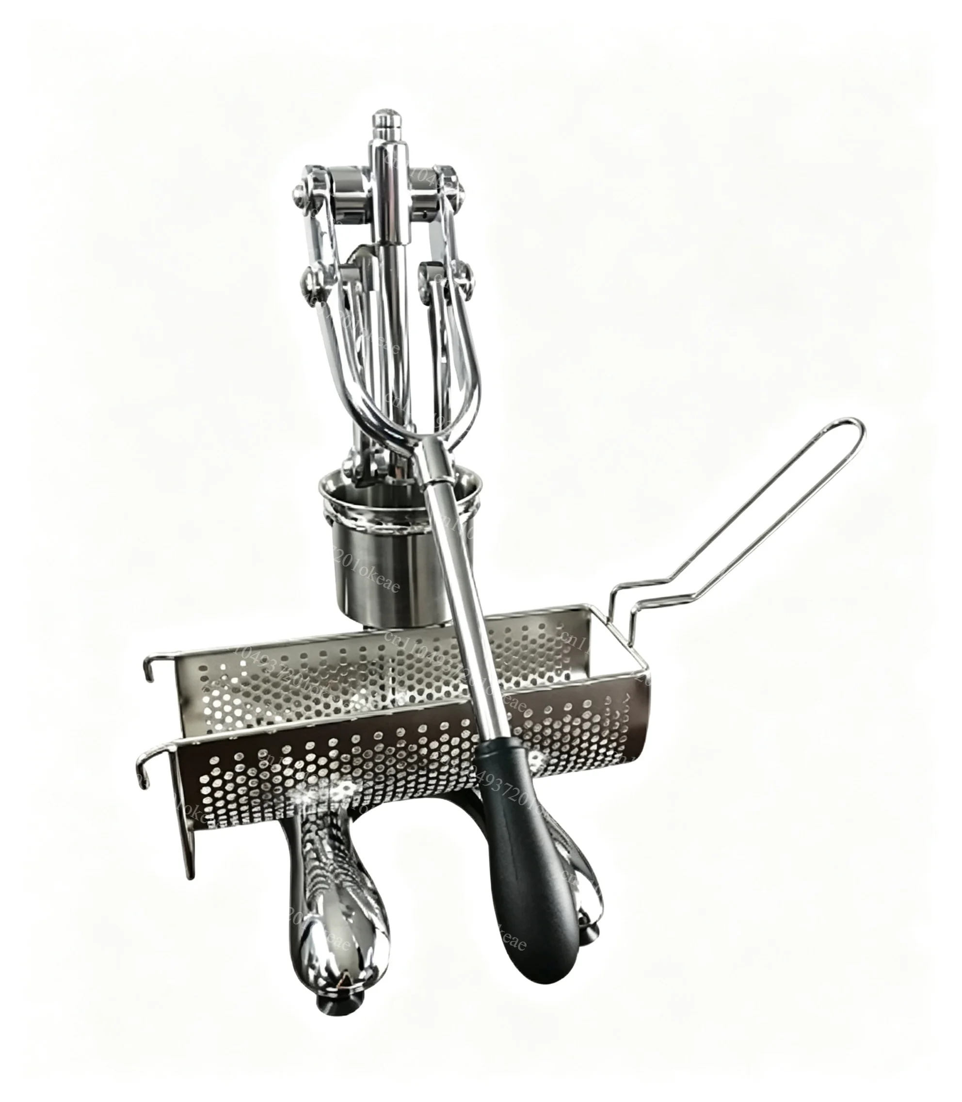 Manual Stainless Steel French Fry Press, Kitchen Long Potato Strip Maker