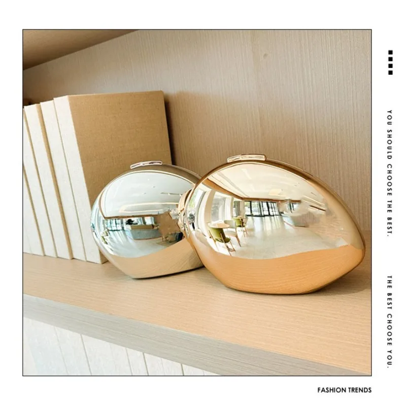 

Модная акриловая сумка через плечо с яйцом, небольшой кошелек на плечо, модная металлическая косметичка, уникальный дизайн