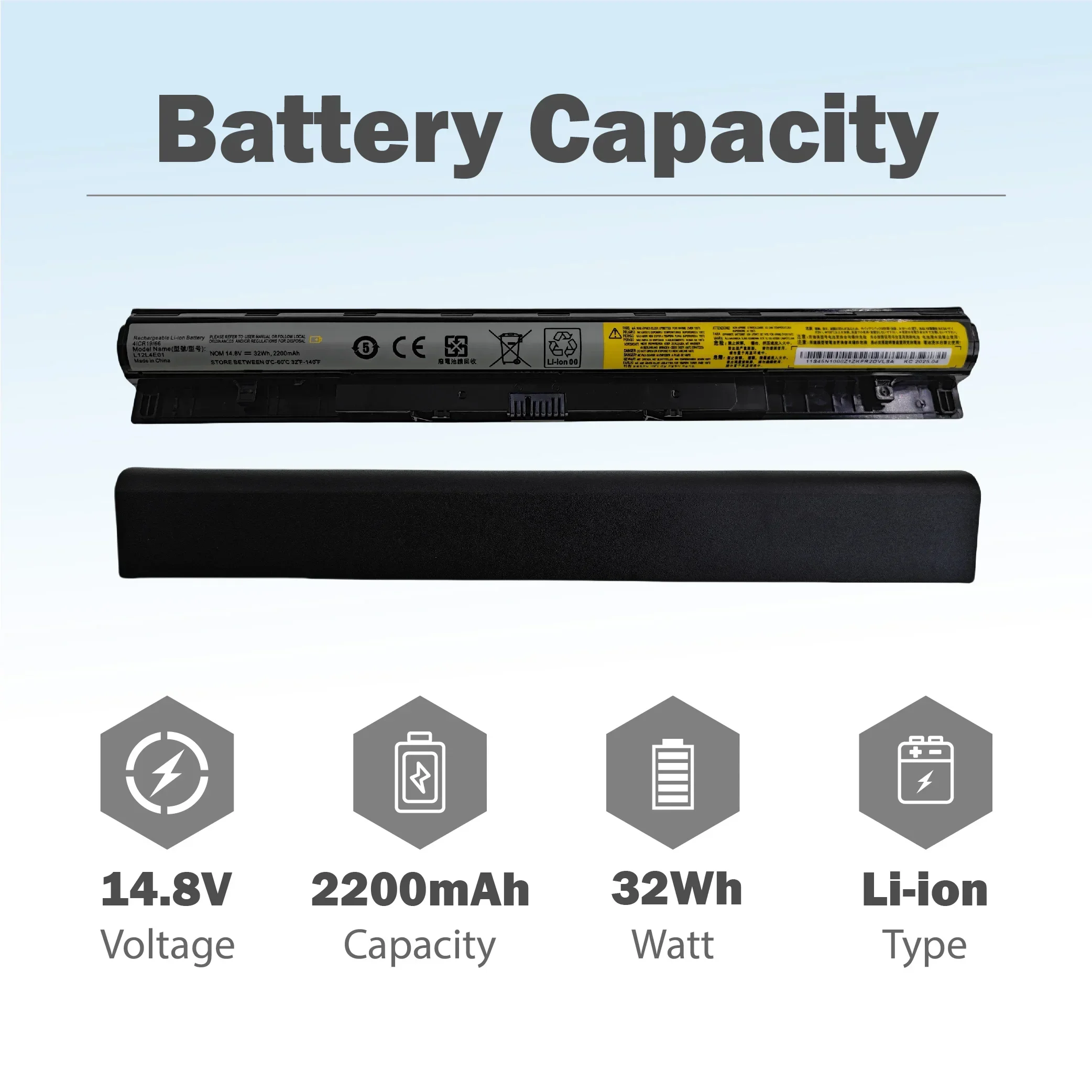 New L12S4E01 Laptop Battery for Lenovo Z50 Z40 G40 G50-30 45 70 75 80 14.8V 2650mAh