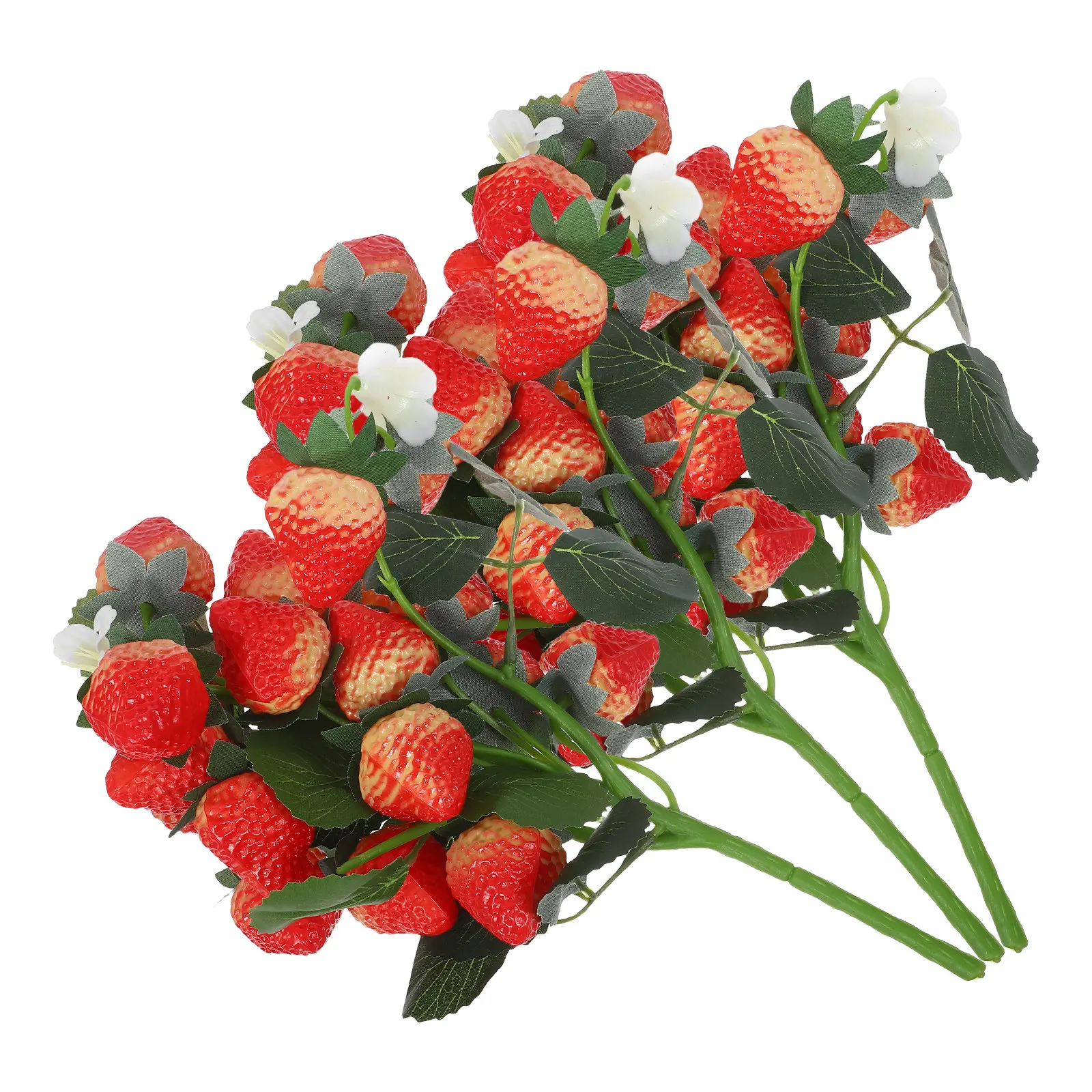 

3 шт. Искусственные клубники (3 шт.) – реалистичные имитации клубники для украшения на Рождество, День рождения, праздничное оформление дома