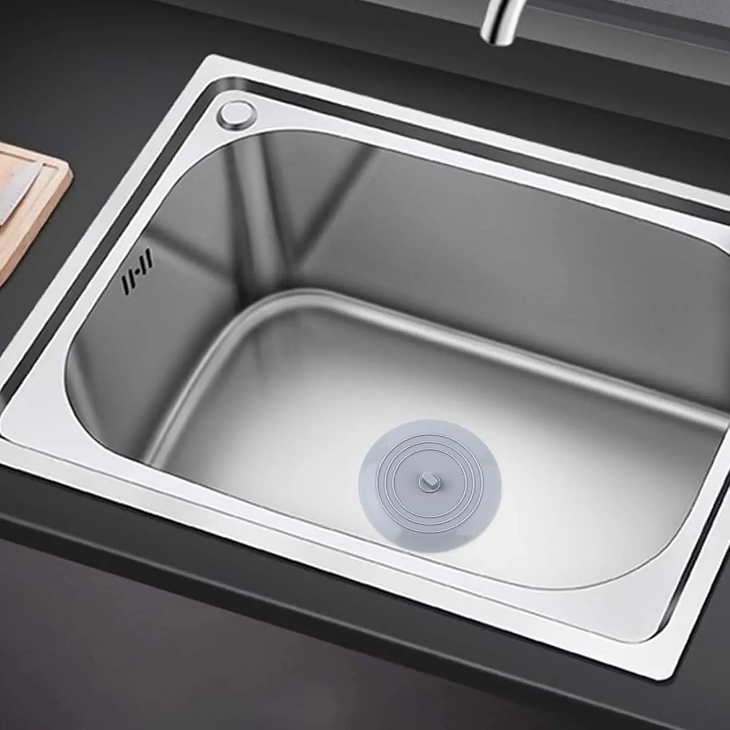 3pcs Universal Silicone Sink Drain Stopper Cover Multi-size Concentric Groove Bathtub Basin Drain Plug Anti Odor Water Blocking
