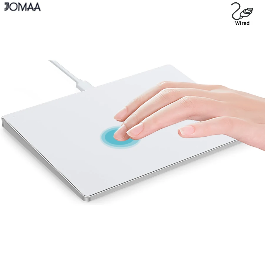 Jomaa Legierung kabel gebundenes Touchpad Track pad Magic Mouse Kabel gebundene Tracking-Methode Trackball Force & Multi-Touch-Unterstützung für