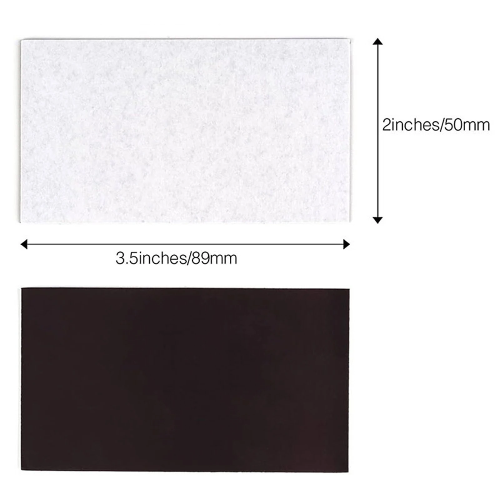 Folhas magnéticas com suporte adesivo - 80 unidades cada 2 x 3,5 polegadas 50 x 89 mm - Folhas magnéticas flexíveis com autoadesivo - Stick